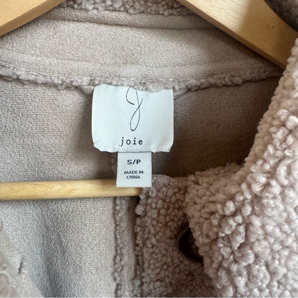 Joie Teddy Bear SHerpa Oversized Shacket Size Small - Picture 4 of 6